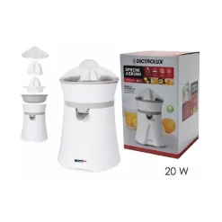 SPREMIAGRUMI 20W CON SISTEMA A PRESSIONE AUTOMATICO 2 TESTINE CESTELLO FILTRANTE