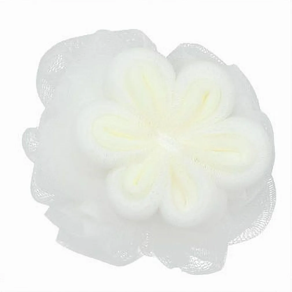 SPUGNA A RETE DA BAGNO DOCCIA CON FIORE MORBIDA ESFOLIANTE SCRUBBER BIANCA 79582
