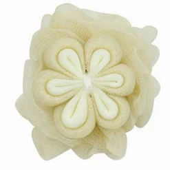 SPUGNA A RETE DA BAGNO DOCCIA CON FIORE MORBIDA ESFOLIANTE SCRUBBER GIALLA 79585