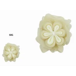 SPUGNA A RETE DA BAGNO DOCCIA CON FIORE MORBIDA ESFOLIANTE SCRUBBER GIALLA 79585