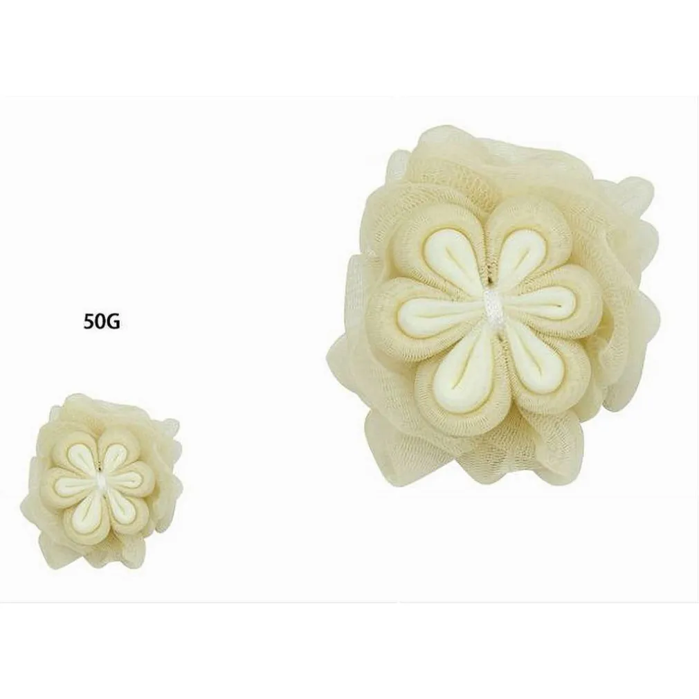 SPUGNA A RETE DA BAGNO DOCCIA CON FIORE MORBIDA ESFOLIANTE SCRUBBER GIALLA 79585