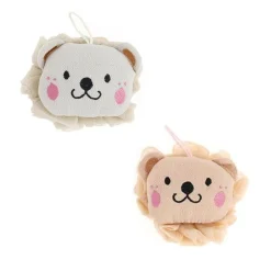 SPUGNA A RETE PER DOCCIA BAGNO SPUGNETTA ESFOLIANTE PELLE CORPO CON CAGNOLINO 10772