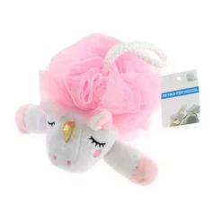 SPUGNA A RETINA PER DOCCIA BAGNO SPUGNETTA ESFOLIANTE PELLE CORPO CON UNICORNO 87249