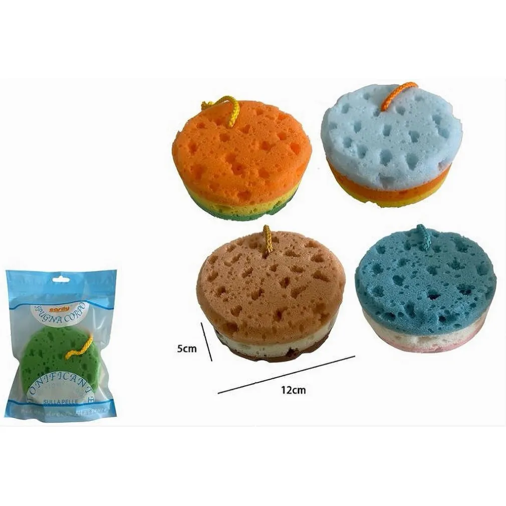 SPUGNA CORPO BAGNO DOCCIA CON CORDINO MORBIDA TONDO MASSAGGIO TONIFICANTE 79238