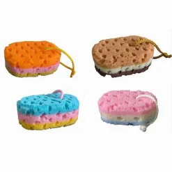 SPUGNA CORPO BAGNO DOCCIA CORDA MORBIDA MASSAGGIO TONIFICANTE OVALE COLORATO 79237
