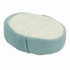 SPUGNA DOCCIA BAGNO ESFOLIANTE SCRUB PELLE CORPO OVALE CON FASCIA AZZURRA 79658