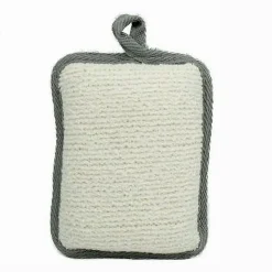 SPUGNA DOCCIA ESFOLIANTE BAGNO PER CURA CORPO BOMBATA 13X9.5X4.5 CM GRIGIO 79653