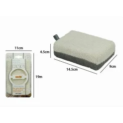 SPUGNA DOCCIA ESFOLIANTE TONICA RILASSA PER CURA PELLE CORPO BAGNO GRIGIA 79641