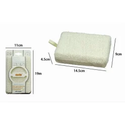 SPUGNA DOCCIA ESFOLIANTE TONICA RILASSA CURA DELLA PELLE CORPO BAGNO BEIGE 79639