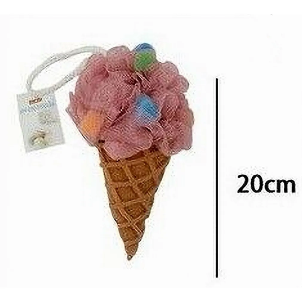 SPUGNA PER CORPO BAGNO DOCCIA COLORATA A FORMA DI CONO GELATO MASSAGGIO 79294