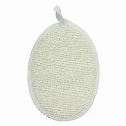 SPUGNA PER DOCCIA BAGNO ESFOLIANTE CURA PELLE CORPO 13X18 CM BIANCA OVALE 79642