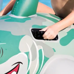 SQUALO CAVALCABILE GIOCO GONFIABILE PER BAMBINI 183X102CM MARE PISCINA