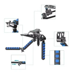 STABILIZZATORE PER FOTOCAMERA CAMERA PROFESSIONALE MONTAGGIO SPALLA FOTO Q-WD81