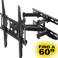 STAFFA BRACCIO PORTA TV DA 20 A 60 POLLICI SUPPORTO A PARETE PER TELEVISORE MOVE