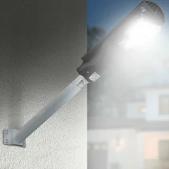 STAFFA PALO PER LAMPIONE SOLARE STRADALE SUPPORTO IN METALLO PARETE MURO 50CM