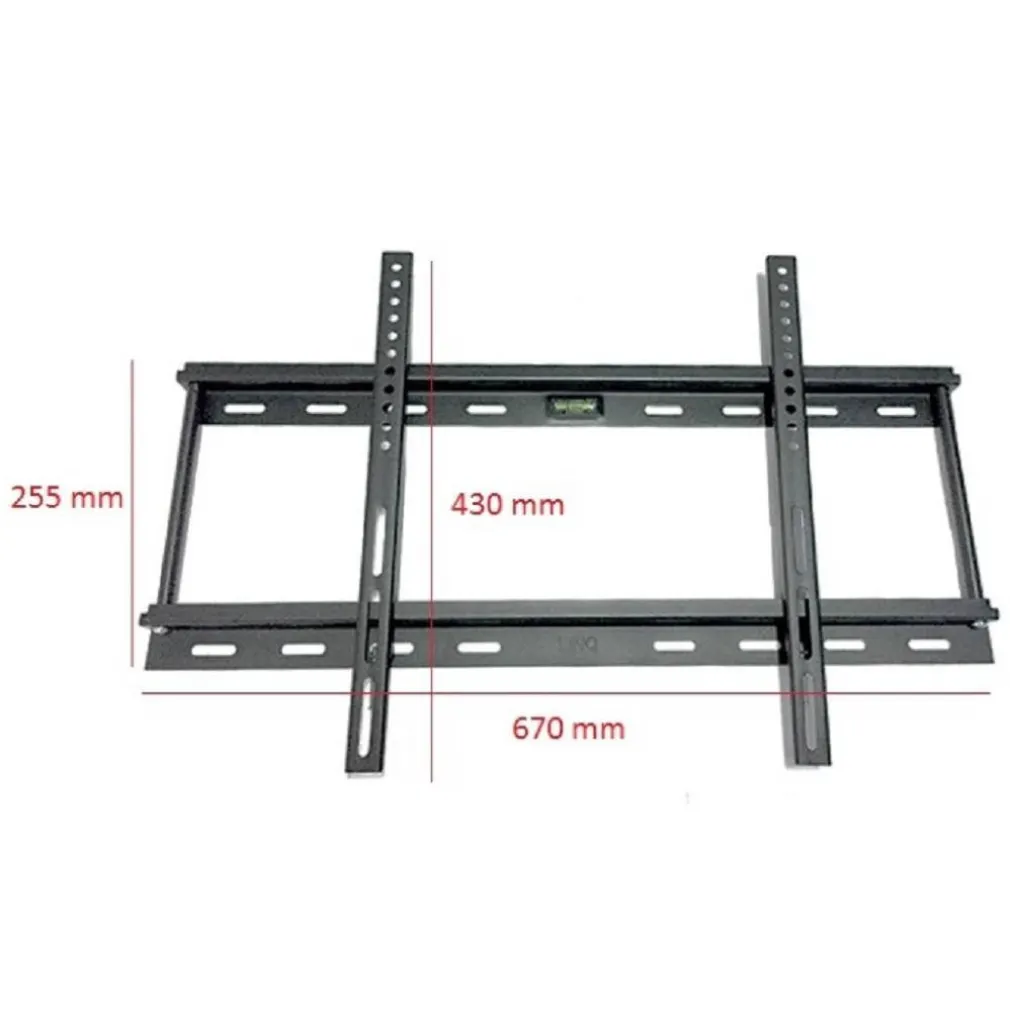 STAFFA PORTA TV A MURO SUPPPORTO DA 40″ A 55″ FINO A 80KG LI-J003 LIVELLA BOLLA