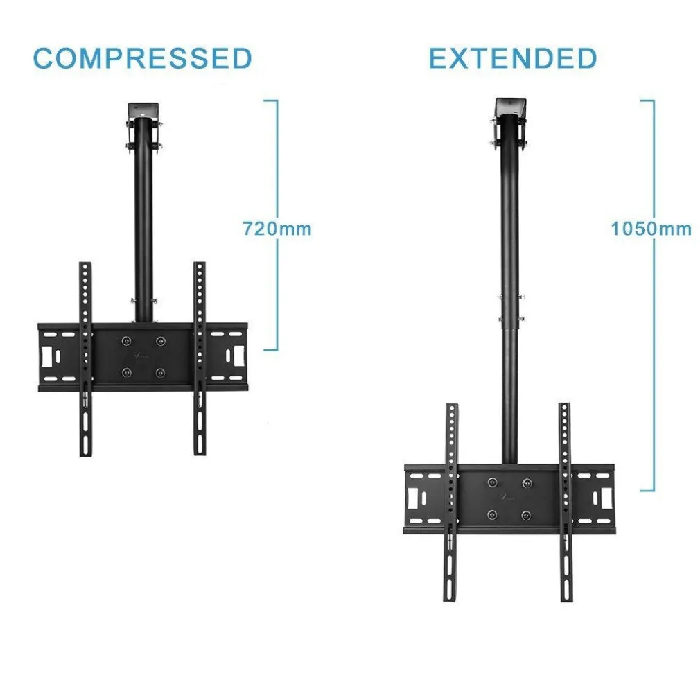 STAFFA PORTA TV MONITOR DA 37" A 55" SUPPORTO PARETE SOFFITTO 360° FINO 50KG