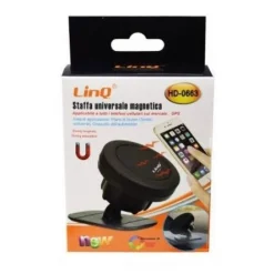 STAFFA UNIVERSALE MAGNETICA SUPPORTO SMARTPHONE GPS CRUSCOTTO AUTO TAVOLO HD-0663
