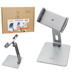 STAFFA UNIVERSALE SUPPORTO DA TAVOLO IN ALLUMINIO PER SMARTPHONE TABLET J3211