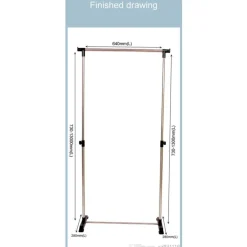 STAND APPENDIABITI ALLUNGABILE TELESCOPICO SINGOLO CON BASE 64 X 28 X 73/130 CM