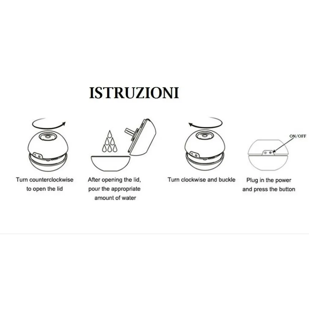 STAR MASTER UMIDIFICATORE DIFFUSORE AROMI LAMPADA LED RGB PROIETTORE DI STELLE