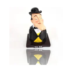 STATUINA NAPOLETANA PORTAFORTUNA DECORAZIONE BUSTO DI TOTÒ IN RESINA DA 9 CM