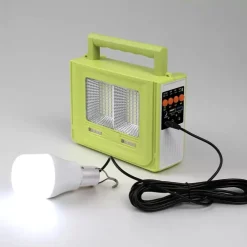 STAZIONE DI ENERGIA SOLARE PORTATILE GENERATORE DI EMERGENZA LUCE A LED E AUDIO