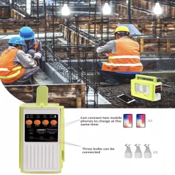 STAZIONE DI ENERGIA SOLARE PORTATILE GENERATORE DI EMERGENZA LUCE A LED E AUDIO