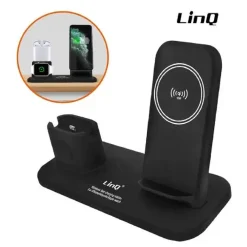 STAZIONE DI RICARICA RAPIDA WIRELESS 3 IN 1 PER IPHONE APPLE WATCH AIRPODS W8899