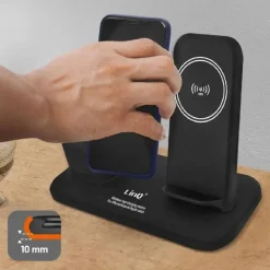 STAZIONE DI RICARICA RAPIDA WIRELESS 3 IN 1 PER IPHONE APPLE WATCH AIRPODS W8899