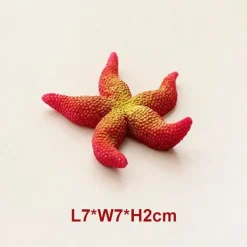 STELLA MARINA ROSSA ARTIFICIALE IN RESINA PER DECORAZIONI ACQUARIO CORALLO FINTO