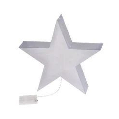 STELLA NATALIZIA 10 LED 3D A BATTERIE DECORAZIONE NATALE MULTICOLORE CASA UFFICI