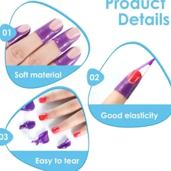 STENCIL PER SMALTO UNGHIE 30PZ ADESIVO PROTEZIONE PER DITA A FORMA DI U NAIL ART