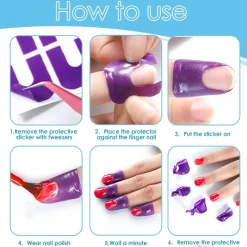 STENCIL PER SMALTO UNGHIE 30PZ ADESIVO PROTEZIONE PER DITA A FORMA DI U NAIL ART