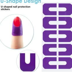 STENCIL PER SMALTO UNGHIE 30PZ ADESIVO PROTEZIONE PER DITA A FORMA DI U NAIL ART