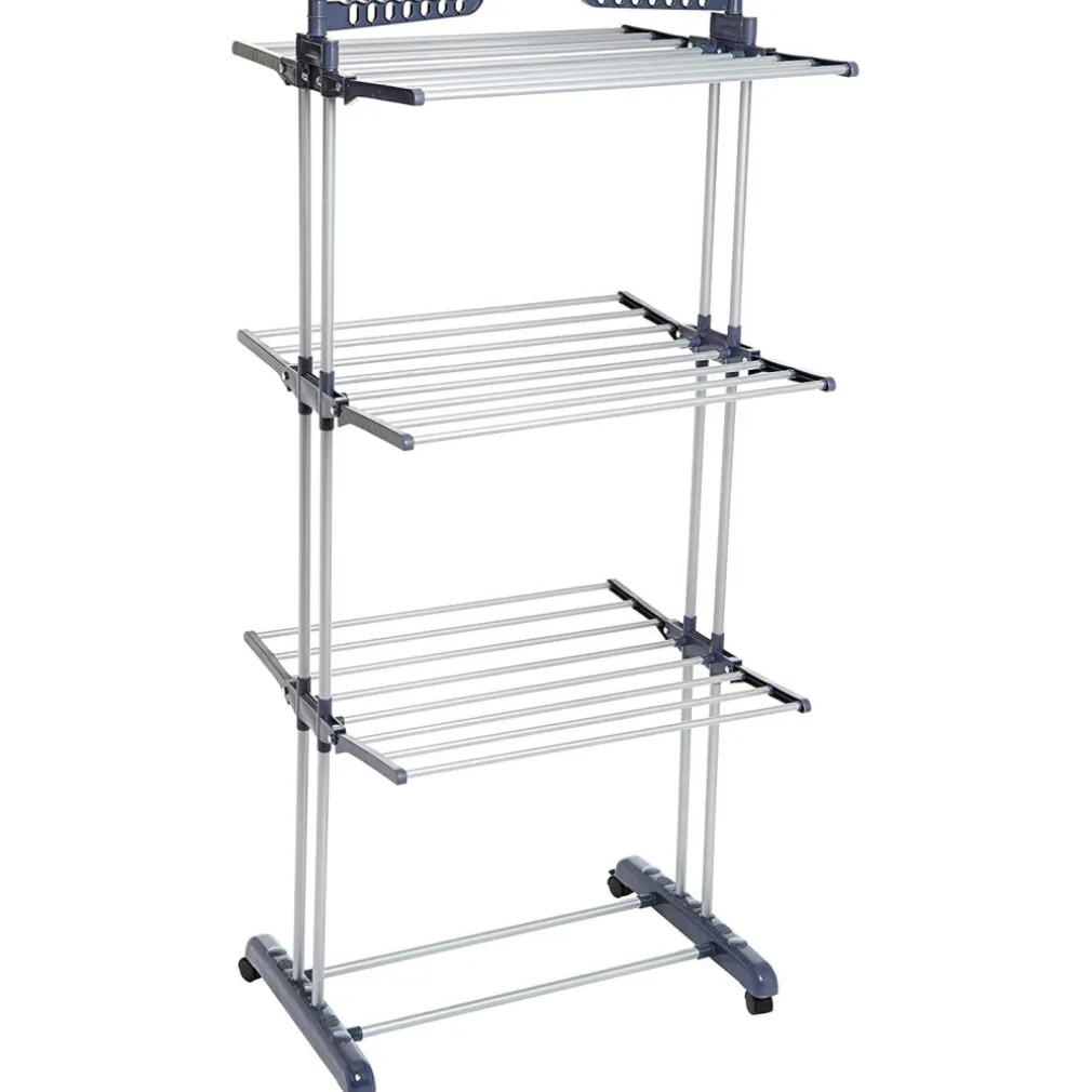 STENDIBIANCHERIA VERTICALE A TORRE PIEGHEVOLE A TORRE SALVASPAZIO 3 PIANI RUOTE