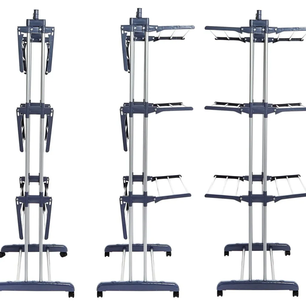 STENDIBIANCHERIA VERTICALE A TORRE PIEGHEVOLE A TORRE SALVASPAZIO 3 PIANI RUOTE