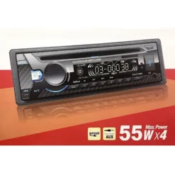 STEREO AUTO AUTORADIO CD DVD MP3 MP4 SD USB AUX 55W X 4 FRONTALINO ESTRAIBILE
