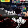 STRISCIA LED ILLUMINAZIONE DECORATIVA RGB LED STRIP NEON 12V PER AUTO Q-LED2801