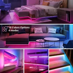 STRISCIA LED RGB USB 2 METRI CON TELECOMANDO 5050 5V IP67 IMPERMEABILE Q-DT20