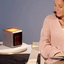 STUFA ELETTRICA PORTATILE 1200W PURIFICATORE ARIA PIASTRA IN CERAMICA REGOLABILE