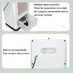 STUFA ELETTRICA PORTATILE 3IN1 RISCALDATORE ARIA CALDA FREDDA UMIDIFICATORE TELECOMANDO