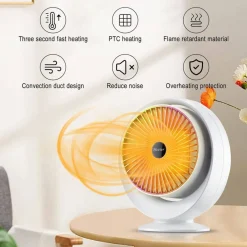 STUFA ELETTRICA VENTILATA STUFETTA BASSO CONSUMO OSCILLANTE TERMOCONVETTORE 900W