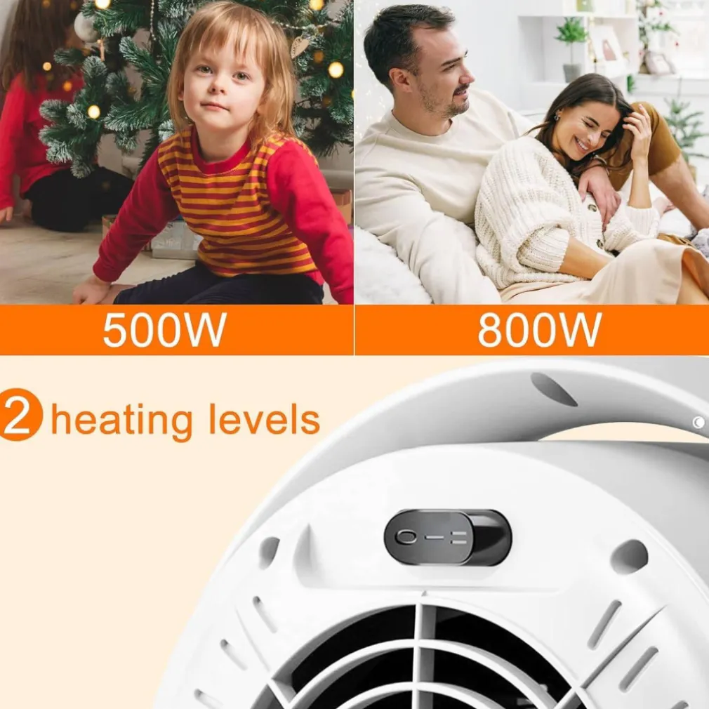 STUFA ELETTRICA VENTILATA STUFETTA BASSO CONSUMO OSCILLANTE TERMOCONVETTORE 900W