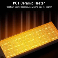 STUFA ELETTRICA VENTILATA STUFETTA BASSO CONSUMO OSCILLANTE TERMOCONVETTORE 900W