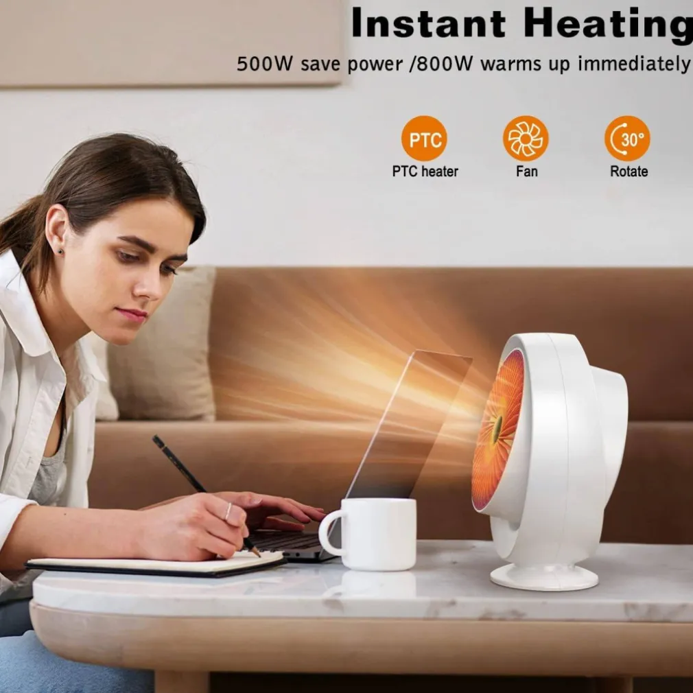 STUFA ELETTRICA VENTILATA STUFETTA BASSO CONSUMO OSCILLANTE TERMOCONVETTORE 900W