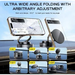 SUPPORTO AUTO MAGNETICO SMARTPHONE CON VENTOSA ASPIRA MAGSAFE CERCHIO GIREVOLE ROTAZIONE