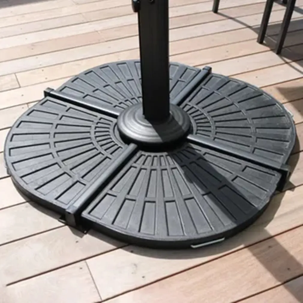 SUPPORTO BASE PER OMBRELLONE PESO PIEDE D'APPOGGIO CON MANIGLIA METALLO NERO 020701