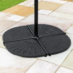 SUPPORTO BASE PER OMBRELLONE PESO PIEDE D'APPOGGIO CON MANIGLIA METALLO NERO 020701