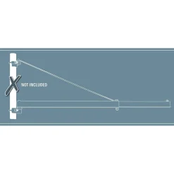 SUPPORTO BRACCIO ASTA A BANDIERA ESTENSIBILE GIREVOLE PER PARANCO MONTACARICHI